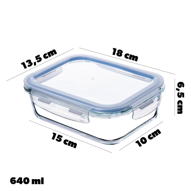 Glas Madbeholdere Sæt 3 Stk. Mørkeblå