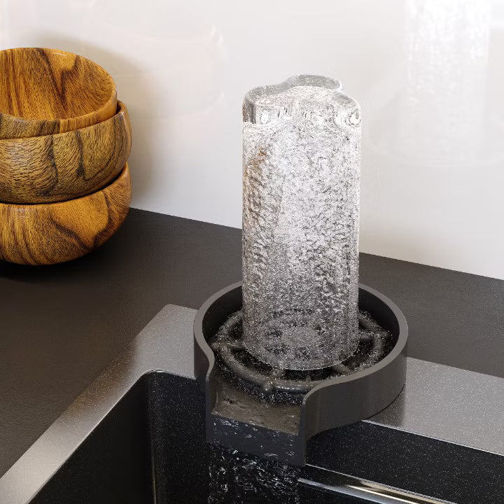 Glas- og Kopskyller til Vask 13 cm Sort