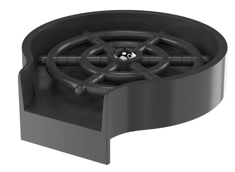 Glas- og Kopskyller til Vask 13 cm Sort