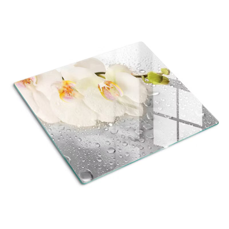 Glas Skærebræt 60x52 cm Orchidea