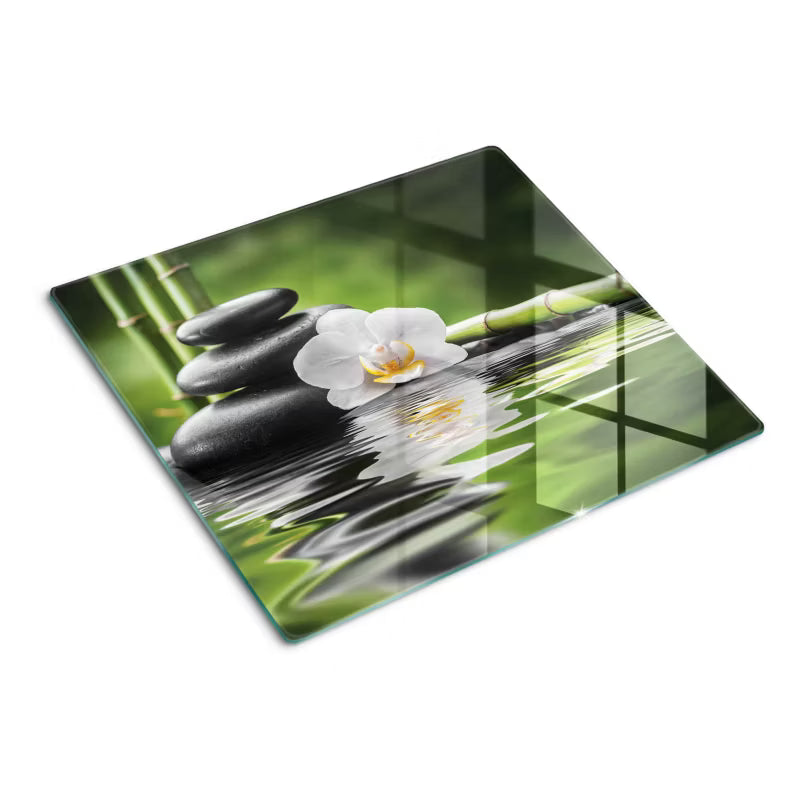 Glas Skærebræt 60x52 cm Orchidea i Zen