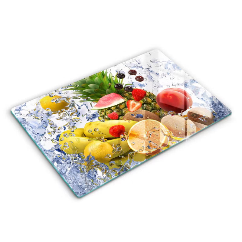 Glas Skærebræt 80x52 cm Flerfarvet