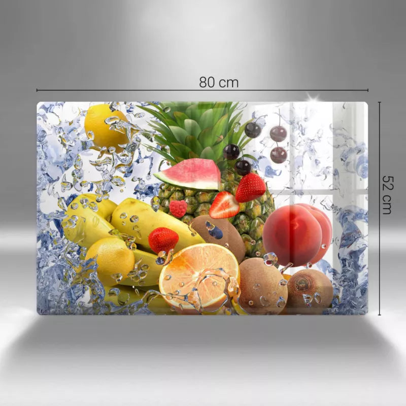 Glas Skærebræt 80x52 cm Flerfarvet