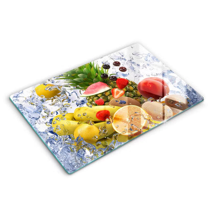 Glas Skærebræt 80x52 cm Flerfarvet
