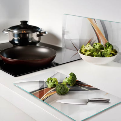 Glas Skærebræt Bølger 30x52 cm 2 Stk
