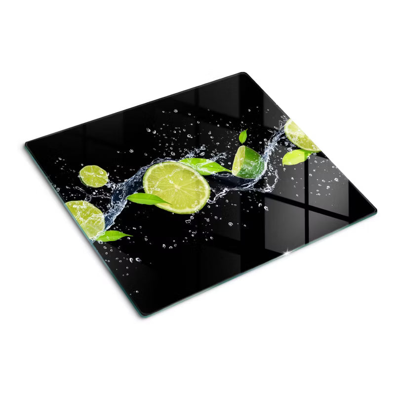 Glas Skærebræt Lime og Vand 60x52 cm