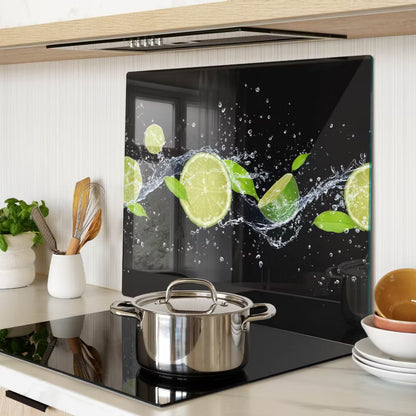 Glas Skærebræt Lime og Vand 60x52 cm
