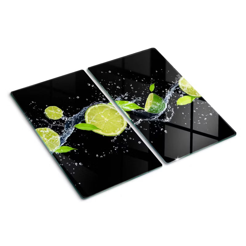 Glas Skærebræt Limonki 30x52 cm 2 Stk