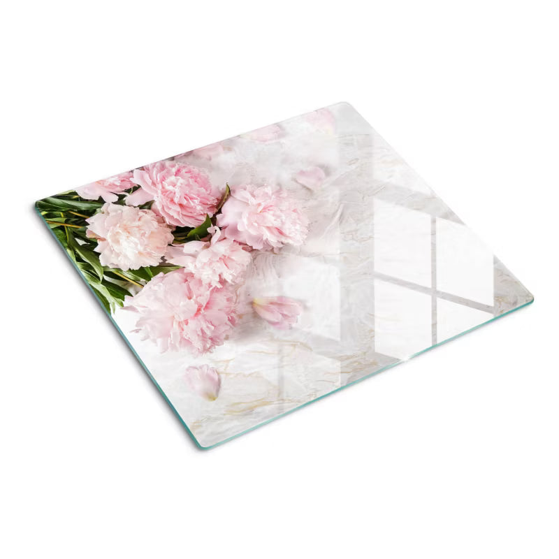 Glas Skærebræt Piwonie 60x52 cm Hærdet Glas