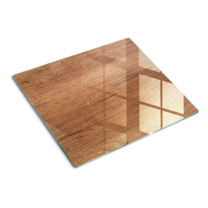 Glas Skærebræt Træmotiv 60x52 cm