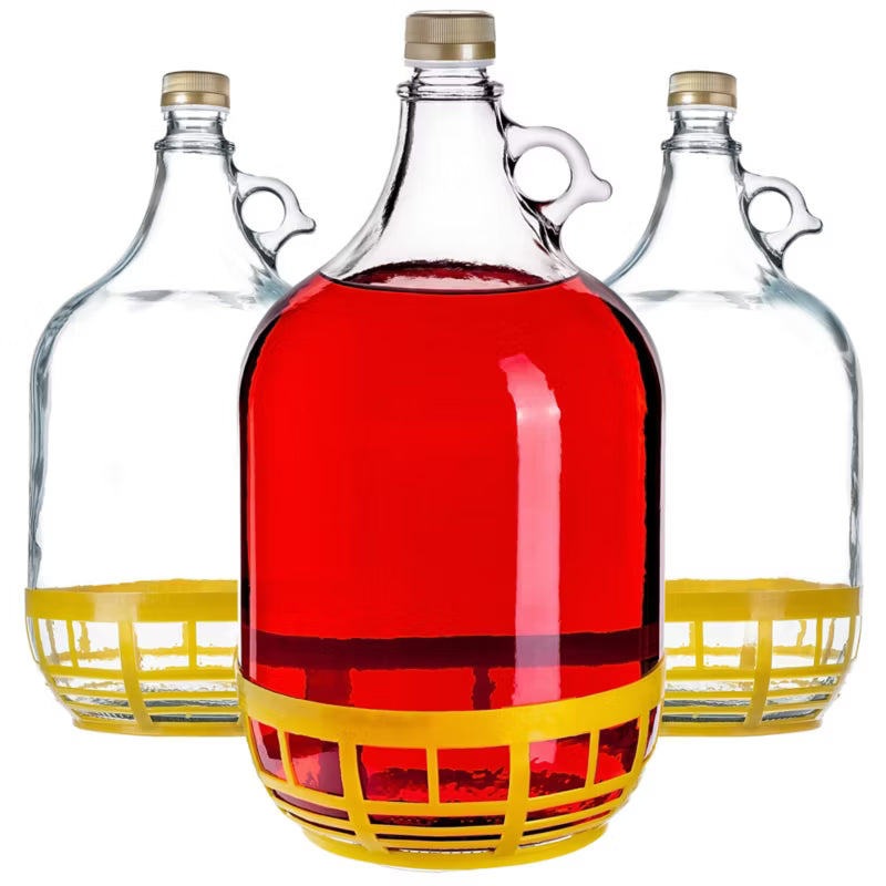 Glasballon 5 Liter med Skruelåg 3 Stk.