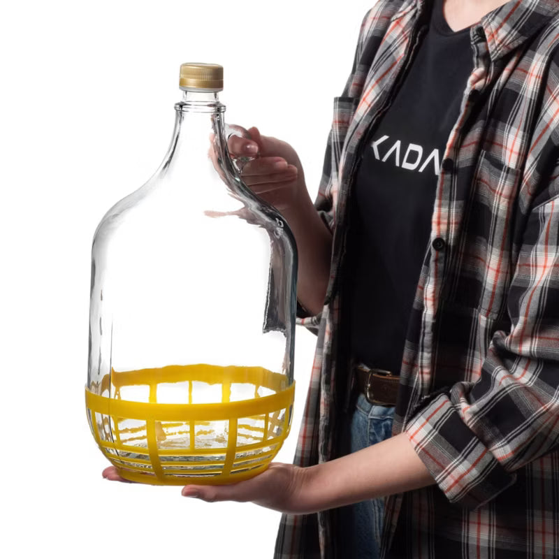 Glasballon 5 Liter med Skruelåg 3 Stk.