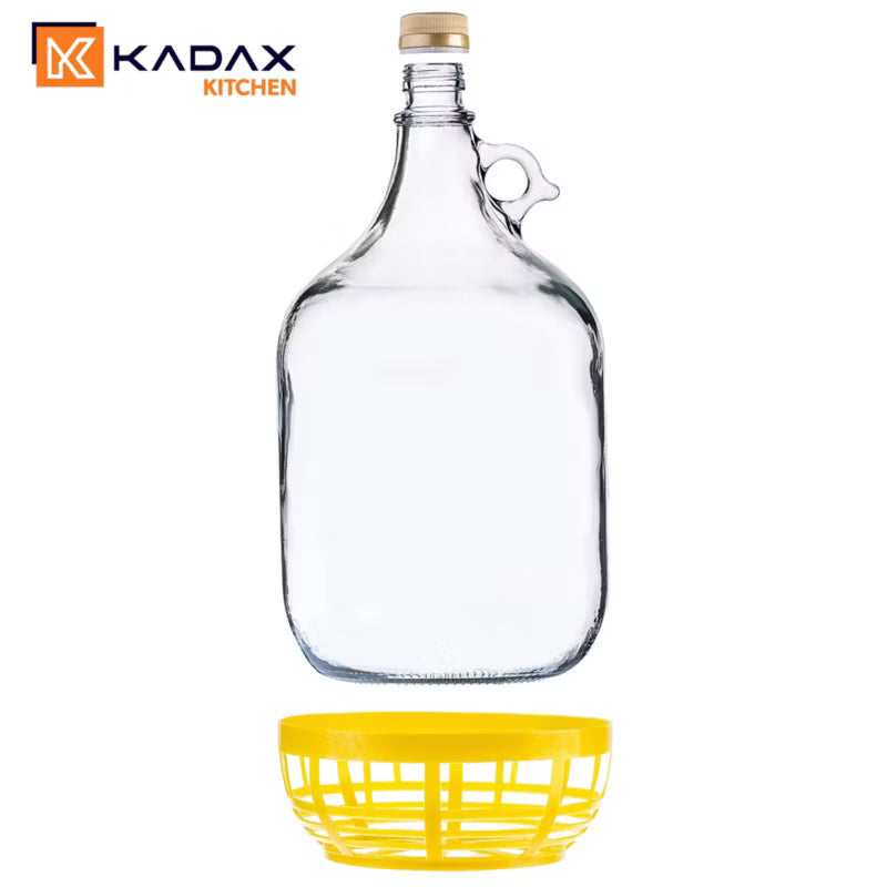 Glasballon 5 Liter med Skruelåg 3 Stk.