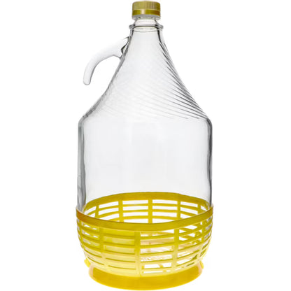 Glasballon Dama 5 Liter med Skruelåg og Kurv