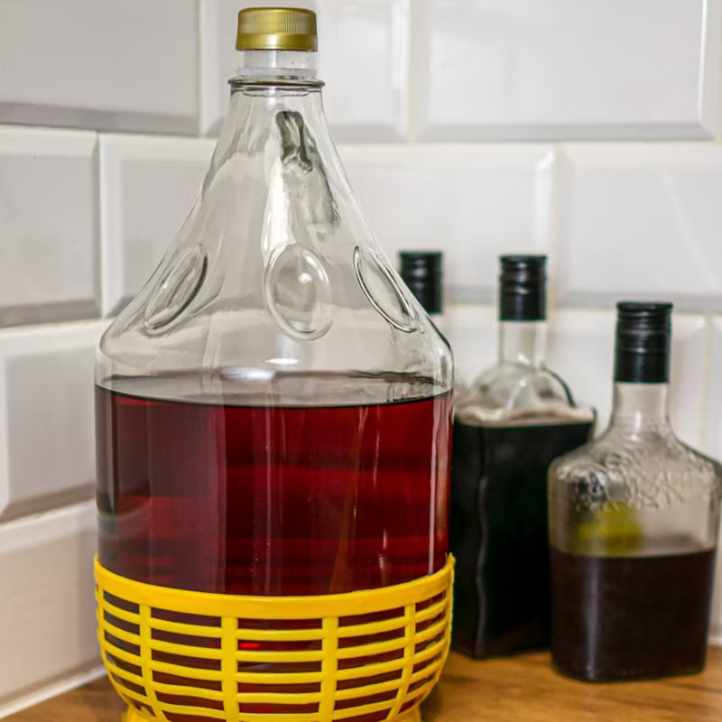 Glasballon Dama 5 Liter med Skruelåg og Kurv