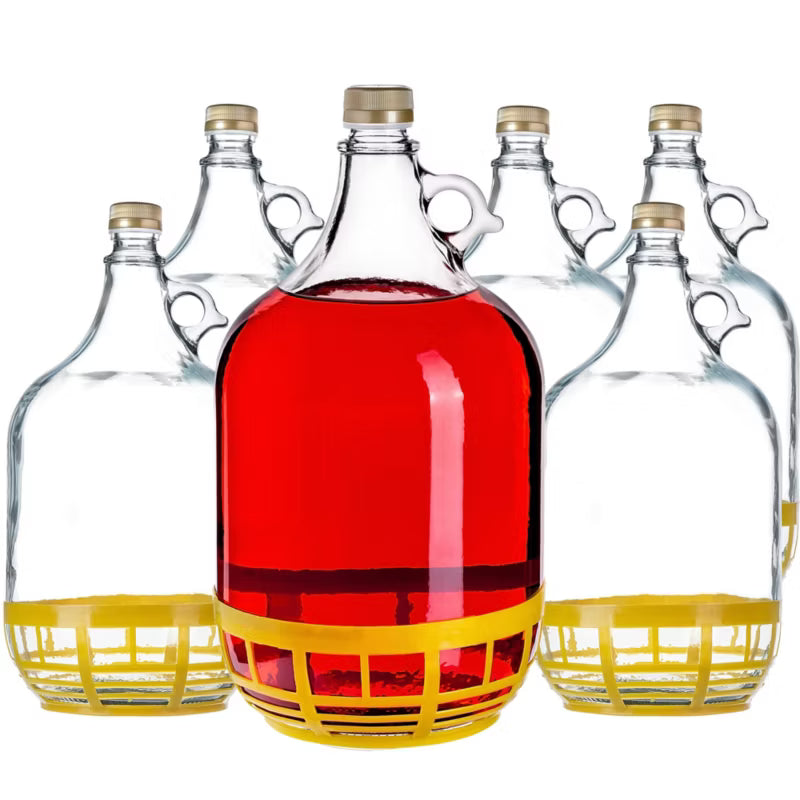 Glasballon til Vin 5 Liter med Skruelåg 6 Stk.
