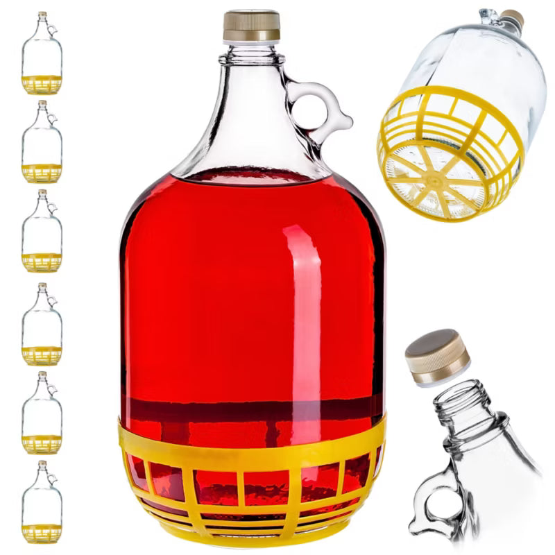 Glasballon til Vin 5 Liter med Skruelåg 6 Stk.