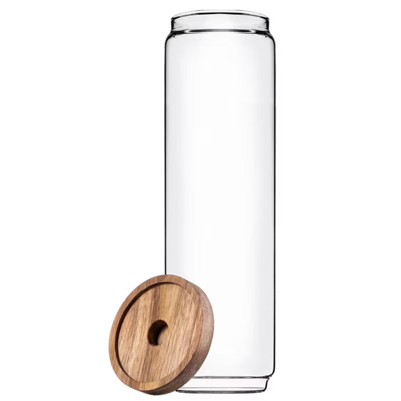 Glasbeholder med Trælåg 1550 ml 3 Stk.