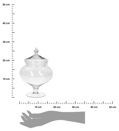 Glasbeholder på Fod 17x28 cm 2 Liter Transparent