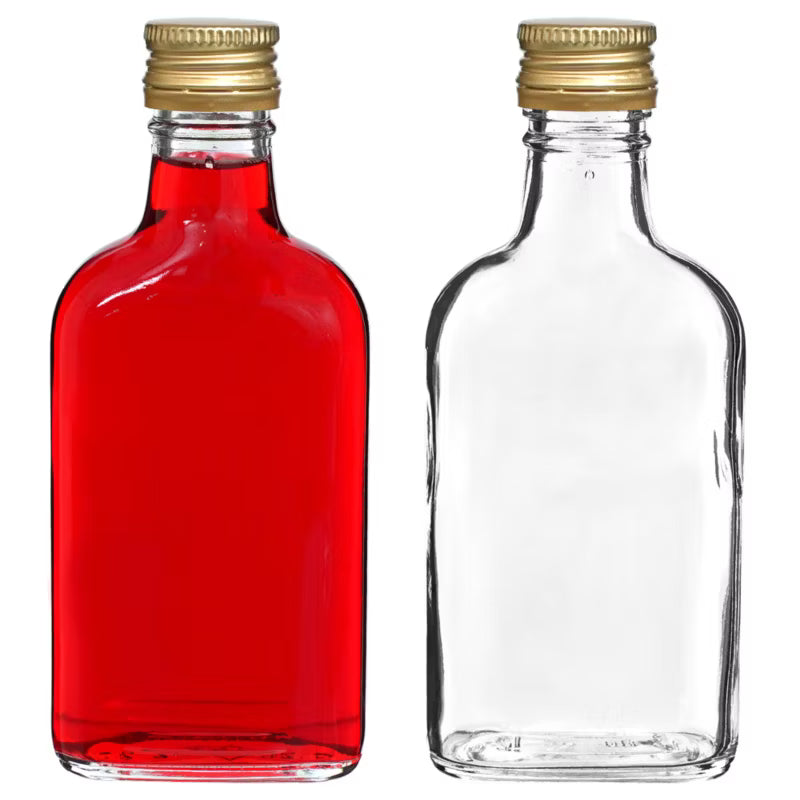 Glasflaske med Skruelåg 200 ml Klar 10 Stk.