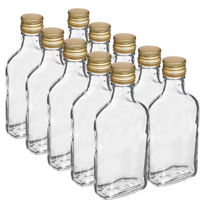 Glasflaske med Skruelåg 200 ml Klar 10 Stk.
