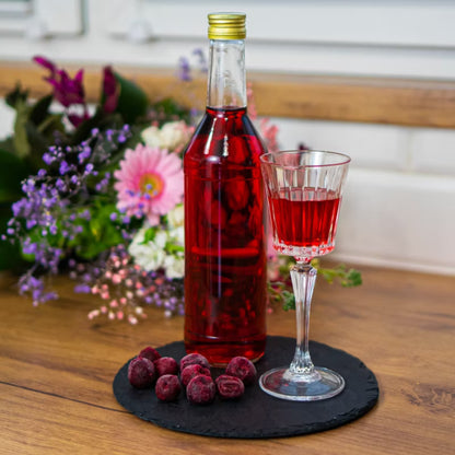 Glasflasker 500 ml 8 Stk. Klar med Guld Skruelåg