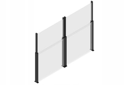 Glashegn 90x180 cm Justerbart Hærdet Glas
