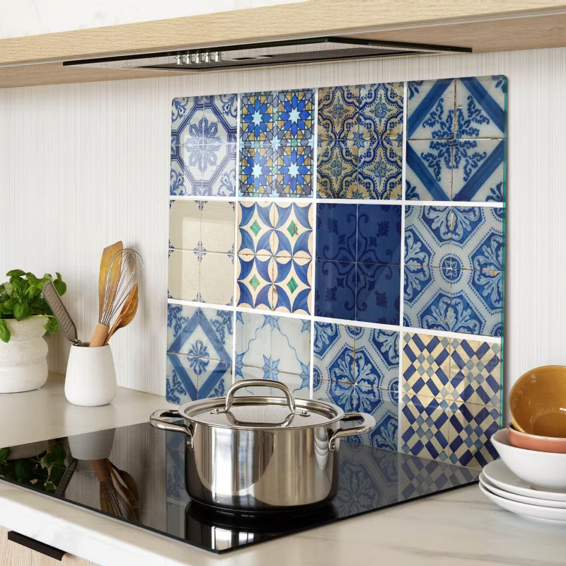 Glaskærebræt Portugisiske Fliser 60x52 cm Hærdet Glas
