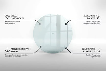 Glastrærebræt Rund Ø30 cm Transparent