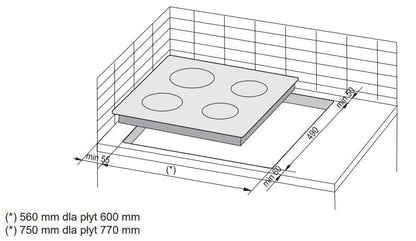 Glaskeramisk Kogeplade PC6400ZH 57,6x51,8 cm Sort