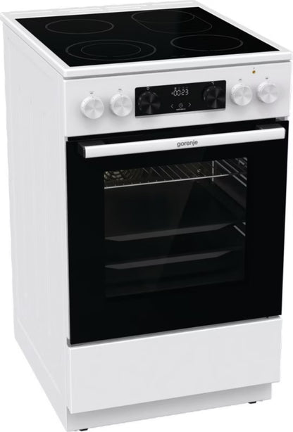 Glaskeramisk Komfur GECS5C70WA 50 cm Hvid