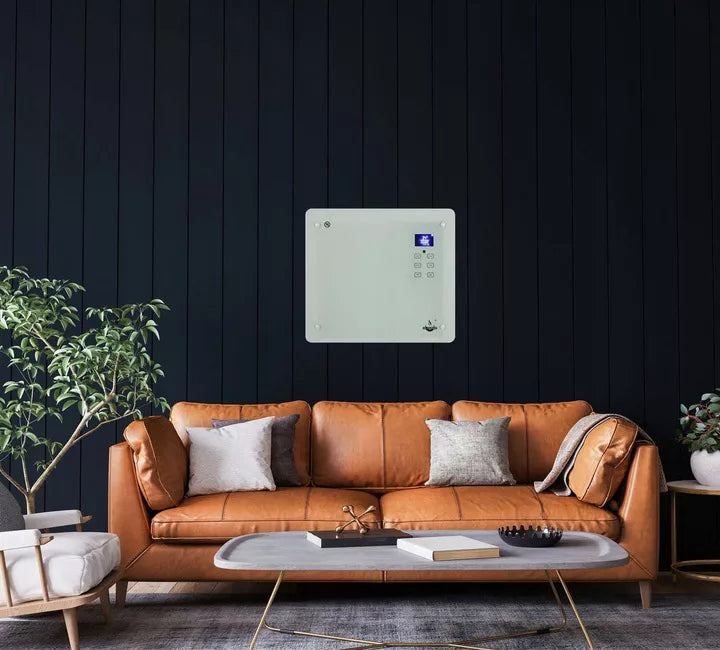 Glaskonvektor 1000W Hvid med Fjernbetjening