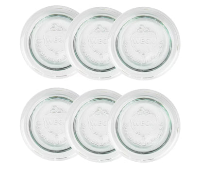 Glaslåg 60 mm 6 Stk. Klar