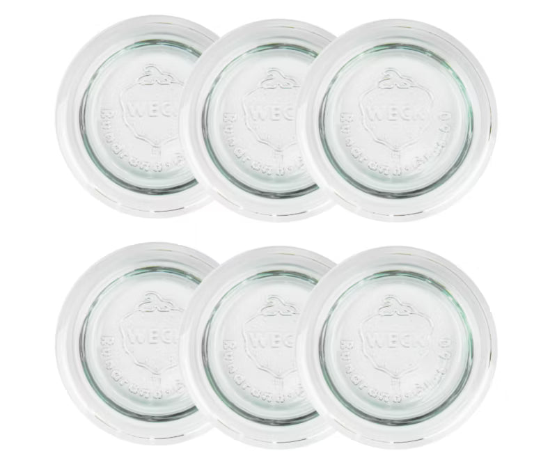 Glaslåg 60 mm 6 Stk. Klar