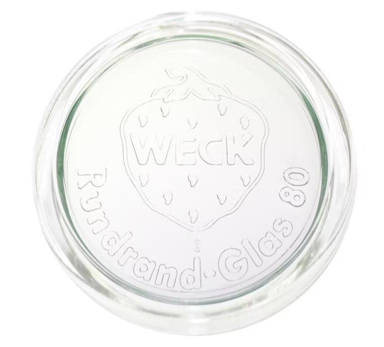 Glaslåg 80 mm Klar Glas
