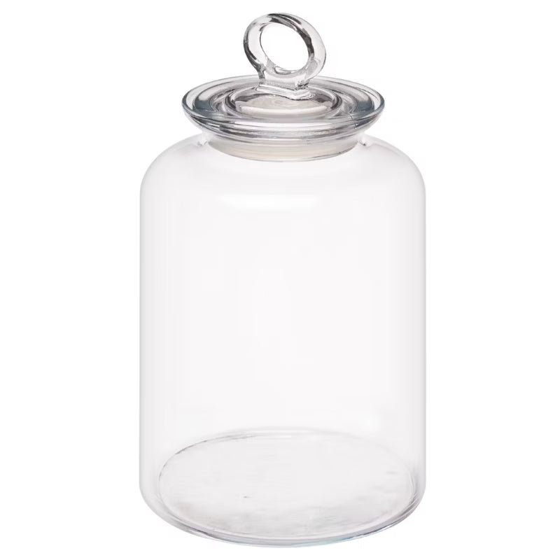 Glasopbevaringskrukke med Låg 14x25,5 cm Transparent