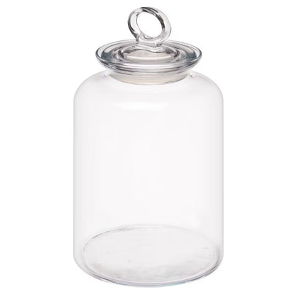 Glasopbevaringskrukke med Låg 14x25,5 cm Transparent