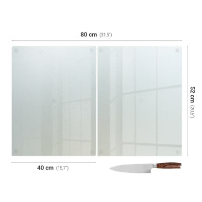 Glasplade 40x52 cm Frostet Glas 2 Stk.