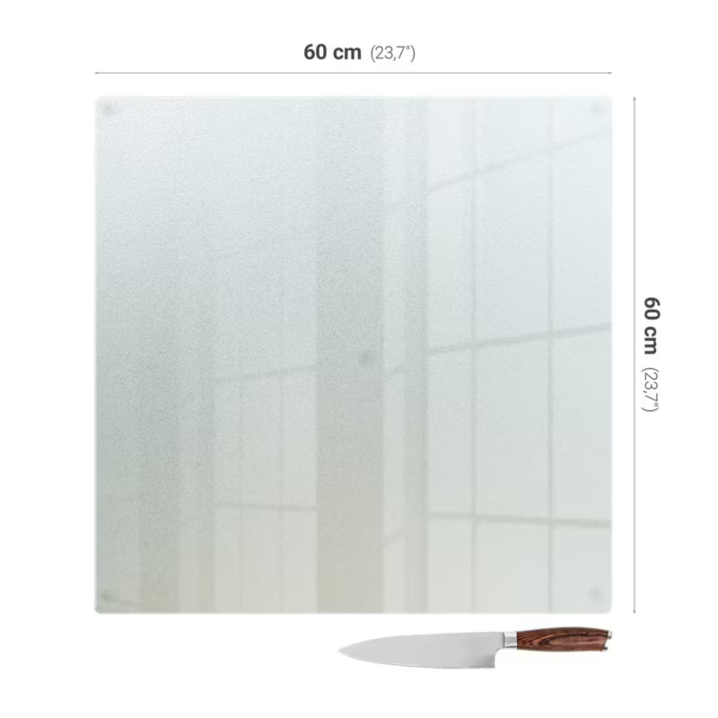 Glasplade 60x60 cm Frostet Glas