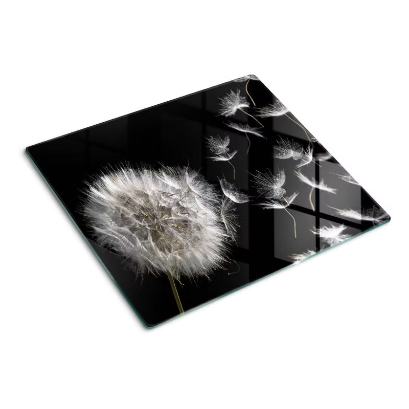 Glasplade Mælkebøtte 60x52 cm Hærdet Glas