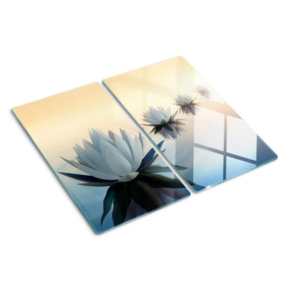 Glasplade Blomstermotiv 30x52 cm 2 Stk.