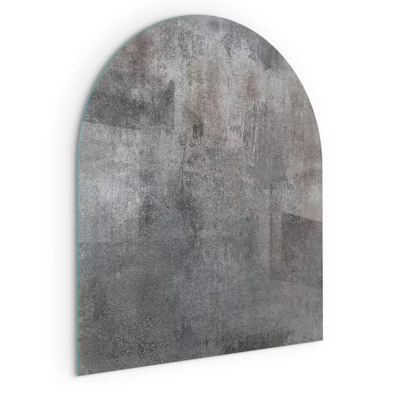 Glasplade til Brændeovn Halvoval 80x70 cm Grå
