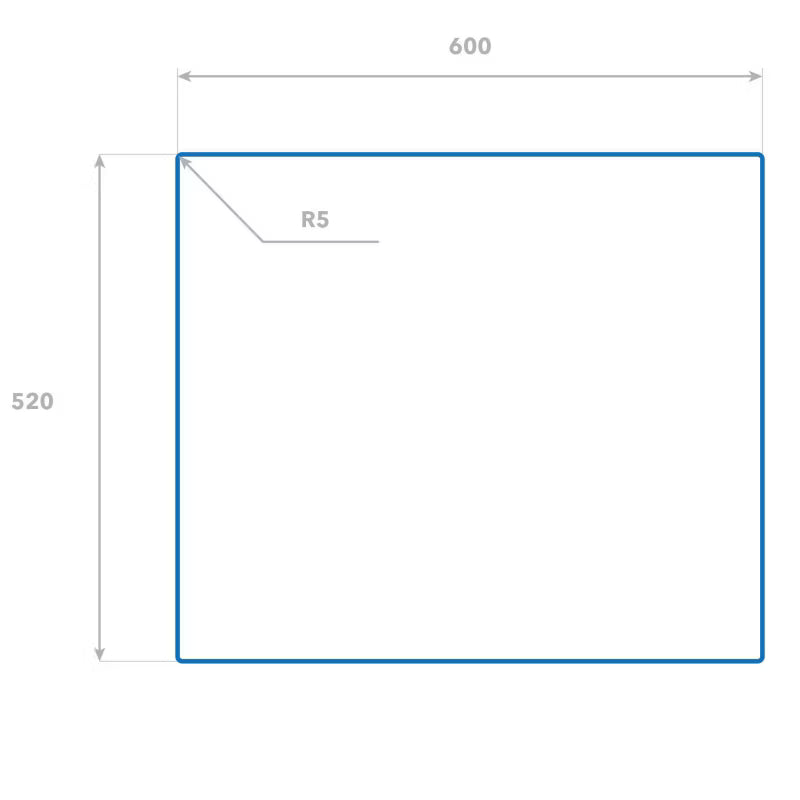 Glasskærebræt Mælkebøtter 60x52 cm