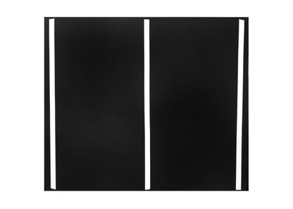 Glasstænkplade 50x60 cm Sort Hærdet Glas