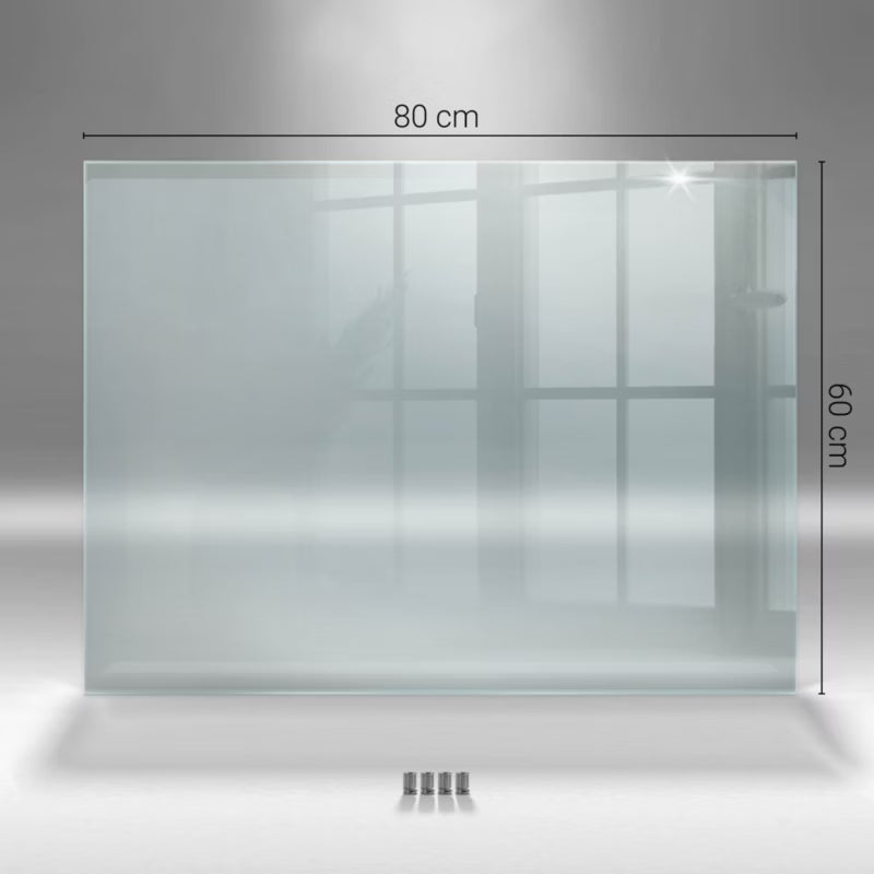 Glasstænkplade 80x60 cm Transparent