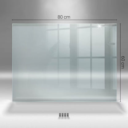 Glasstænkplade 80x60 cm Transparent