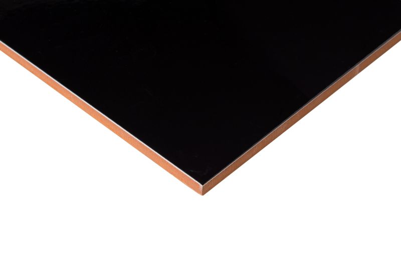 Alexandrina GoodHome glaserede keramiske vægfliser 25 x 40 cm sort 1,2 m²