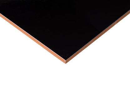 Alexandrina GoodHome glaserede keramiske vægfliser 25 x 40 cm sort 1,2 m²