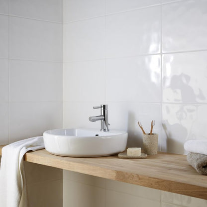 Alexandrina GoodHome glaserede vægfliser 25 x 40 cm white ripple 1,2 m²