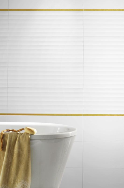 Aragone GoodHome glaserede vægfliser 30 x 90 cm hvid 1,35 m²
